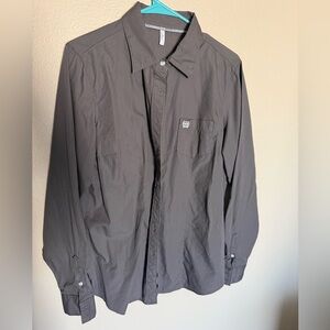 Gray Women’s XL Cinch Button Up
